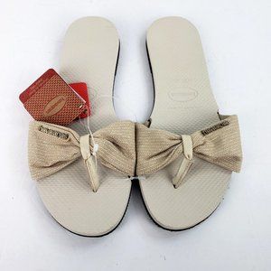 Havaianas Womens Sandals Flip Flops Beige Size 9/10